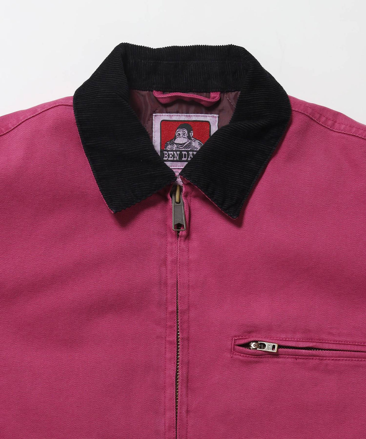 ZIP FRONT TRUCKER JACKET / トラッカージャケット コーデュロイ衿 ショート丈 中綿キルティング アウター ユニセックス