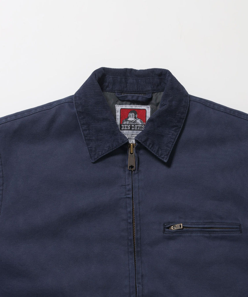 ZIP FRONT TRUCKER JACKET / トラッカージャケット コーデュロイ衿 ショート丈 中綿キルティング アウター ユニセックス