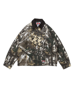 ZIP FRONT TRUCKER JACKET / トラッカージャケット コーデュロイ衿 ショート丈 中綿キルティング アウター ユニセックス 柄80