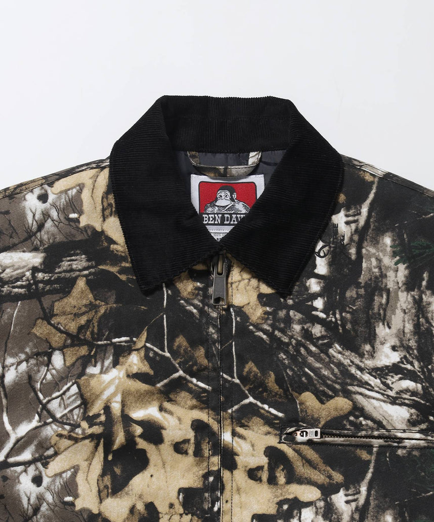 ZIP FRONT TRUCKER JACKET / トラッカージャケット コーデュロイ衿 ショート丈 中綿キルティング アウター ユニセックス