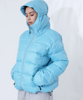 BD HOODED PUFFER JACKET / ダウンジャケット パッファー フード ユニセックス スカイブルー