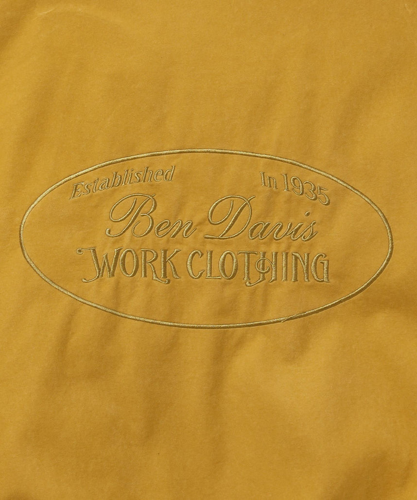 FAUX SUEDE RESCUE JACKET / レスキュージャケット フェイクスエード 中綿キルティング ハイネック ワッペン アウター ユニセックス マスタード