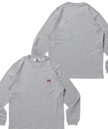 L/S POCKET TEE (REG) / ユニセックス ロングスリーブ ポケットT レギュラーフィット 長袖 ワンポイント グレー