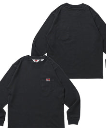 L/S POCKET TEE (REG) / ユニセックス ロングスリーブ ポケットT レギュラーフィット 長袖 ワンポイント チャコール