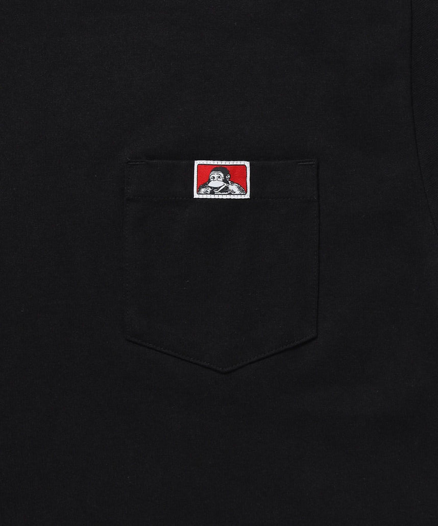 L/S POCKET TEE (REG) / ユニセックス ロングスリーブ ポケットT レギュラーフィット 長袖 ワンポイント ブラック