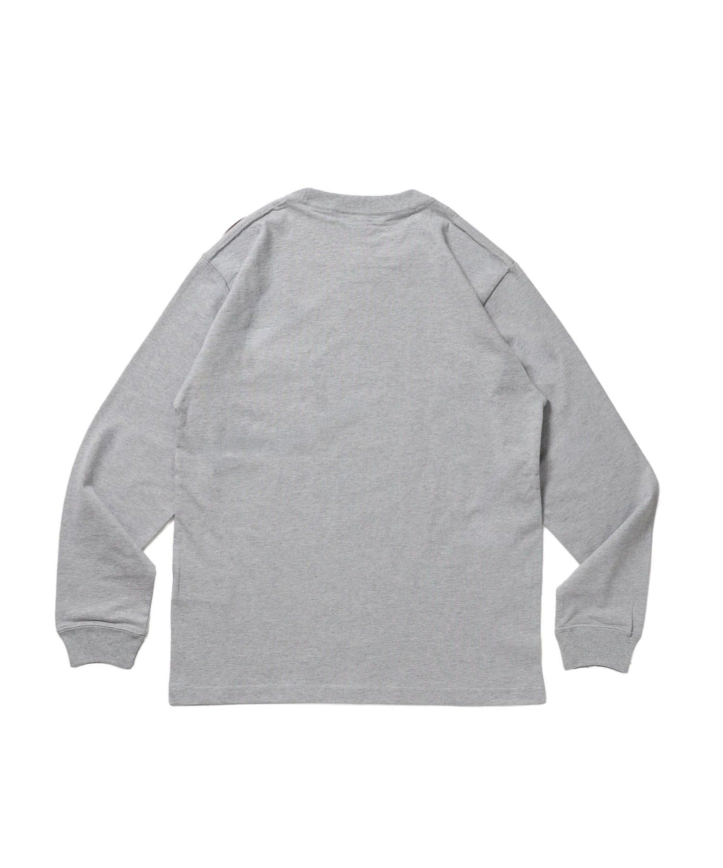 L/S POCKET TEE (REG) / ユニセックス ロングスリーブ ポケットT レギュラーフィット 長袖 ワンポイント グレー