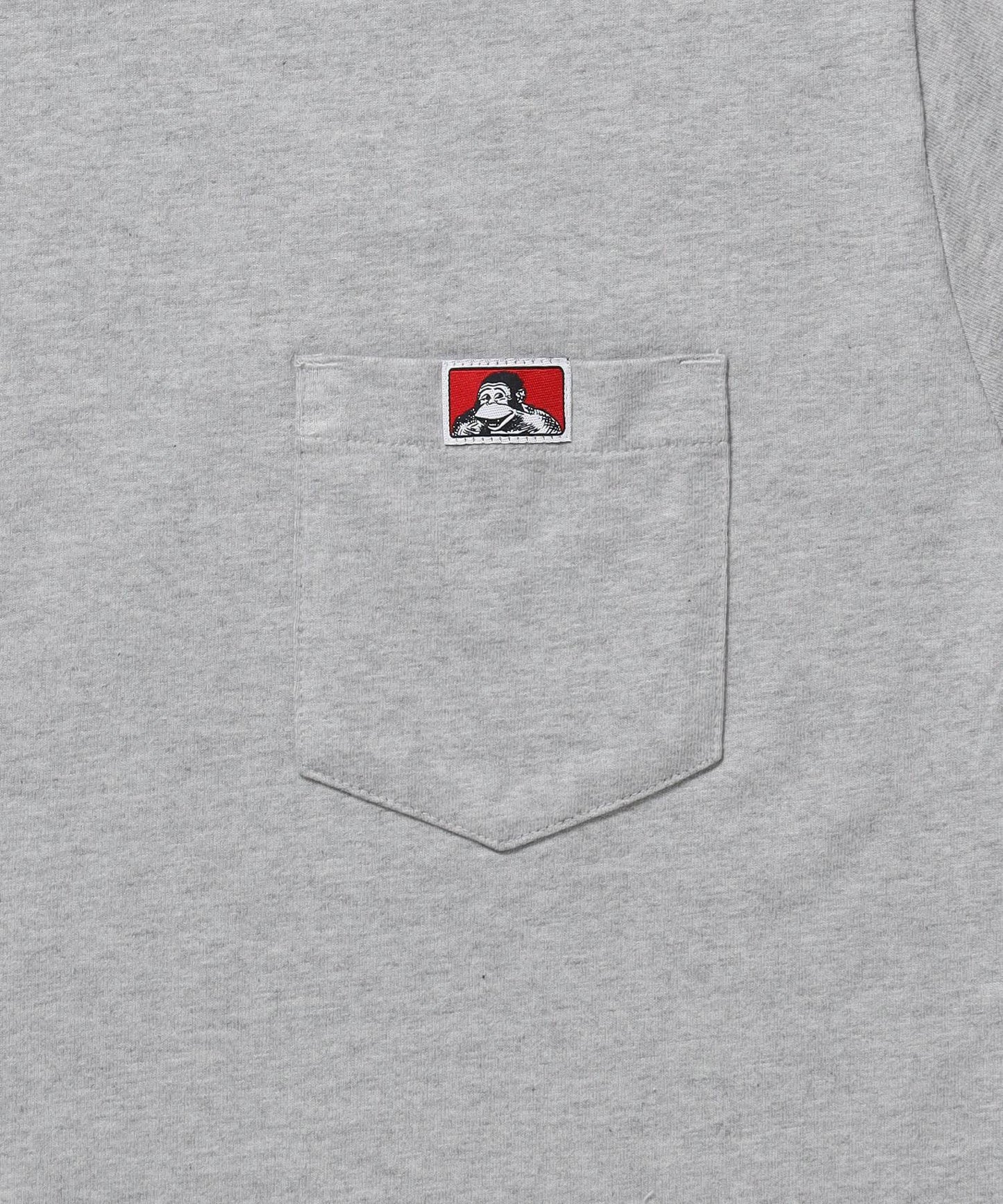 L/S POCKET TEE (REG) / ユニセックス ロングスリーブ ポケットT レギュラーフィット 長袖 ワンポイント グレー