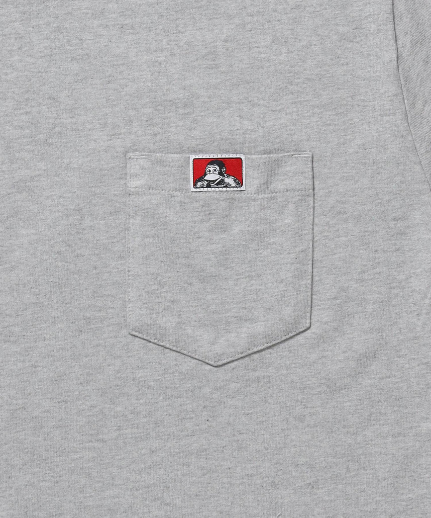 L/S POCKET TEE (REG) / ユニセックス ロングスリーブ ポケットT レギュラーフィット 長袖 ワンポイント グレー