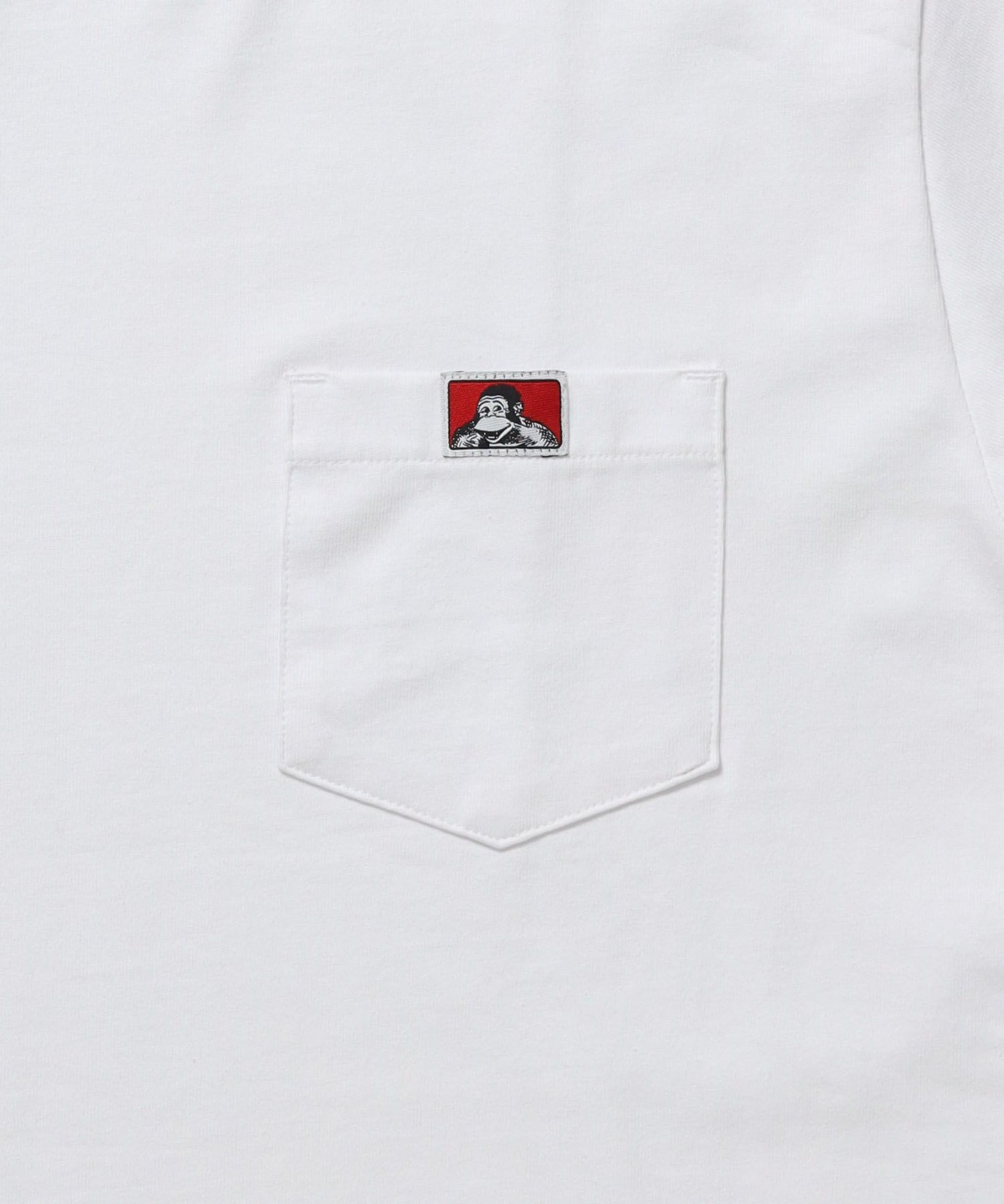 L/S POCKET TEE (REG) / ユニセックス ロングスリーブ ポケットT レギュラーフィット 長袖 ワンポイント ホワイト