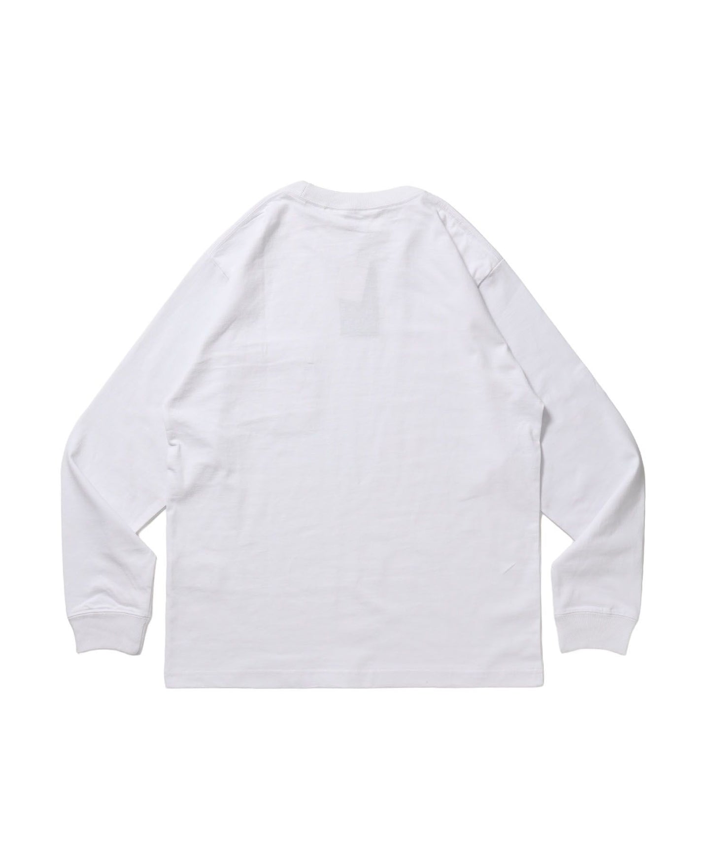 L/S POCKET TEE (REG) / ユニセックス ロングスリーブ ポケットT レギュラーフィット 長袖 ワンポイント ホワイト