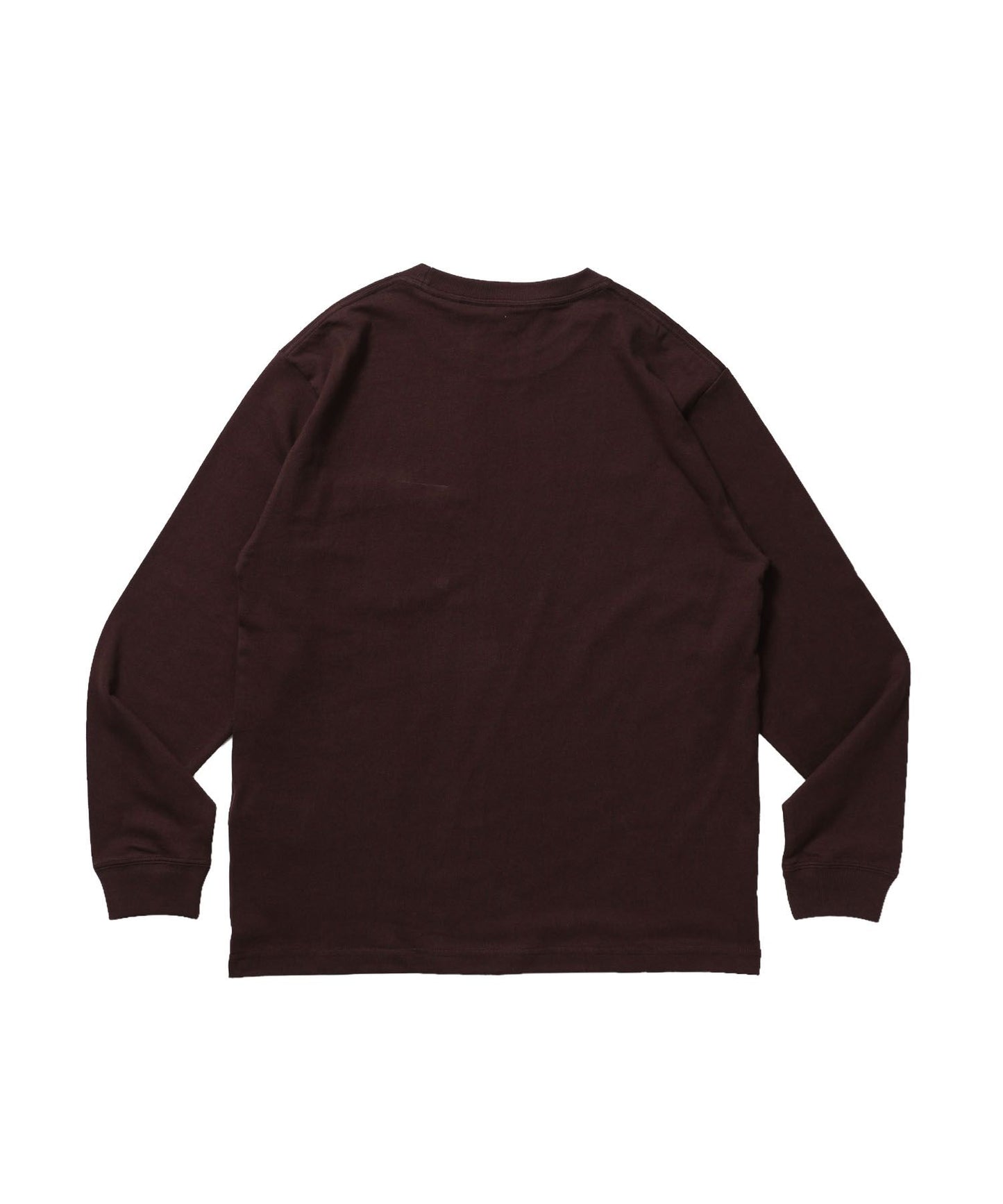 L/S POCKET TEE (REG) / ユニセックス ロングスリーブ ポケットT レギュラーフィット 長袖 ワンポイント ブラウン