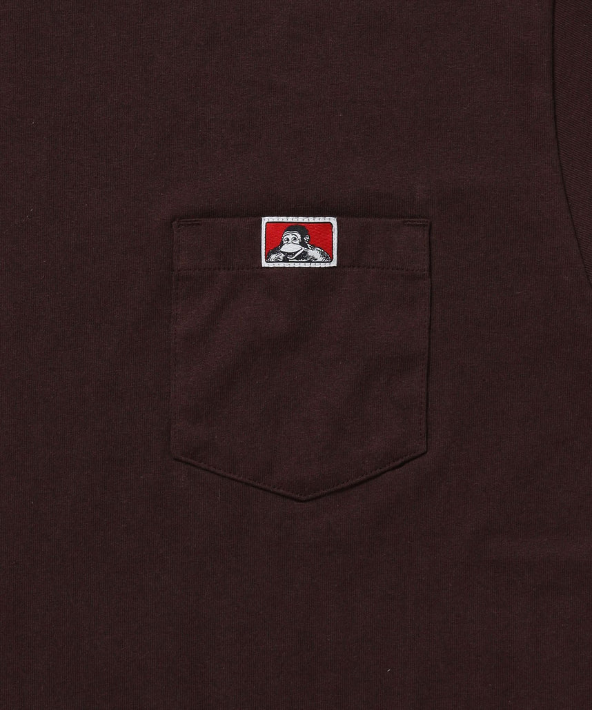L/S POCKET TEE (REG) / ユニセックス ロングスリーブ ポケットT レギュラーフィット 長袖 ワンポイント ブラウン