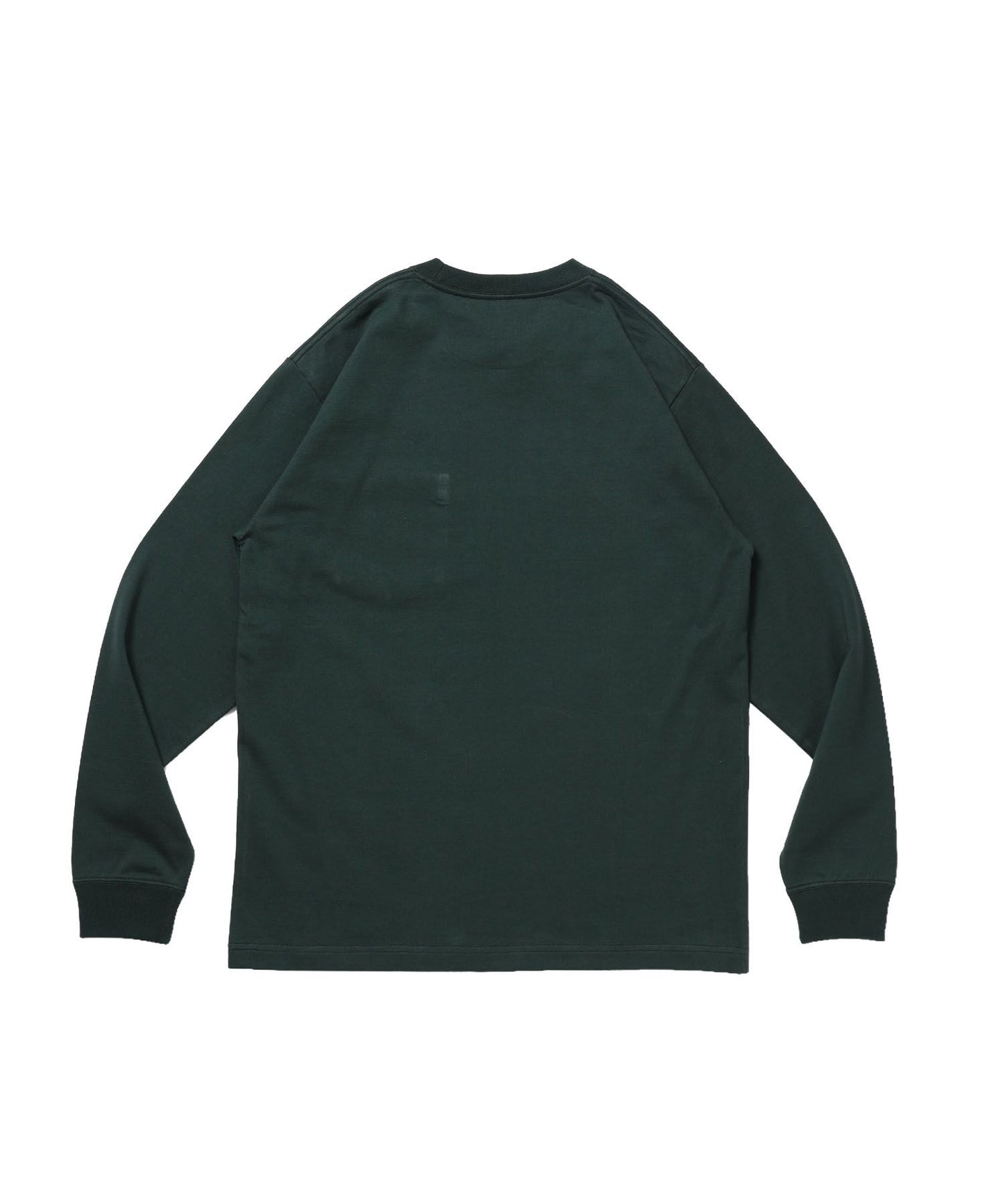 L/S POCKET TEE (REG) / ユニセックス ロングスリーブ ポケットT レギュラーフィット 長袖 ワンポイント ダークグリーン