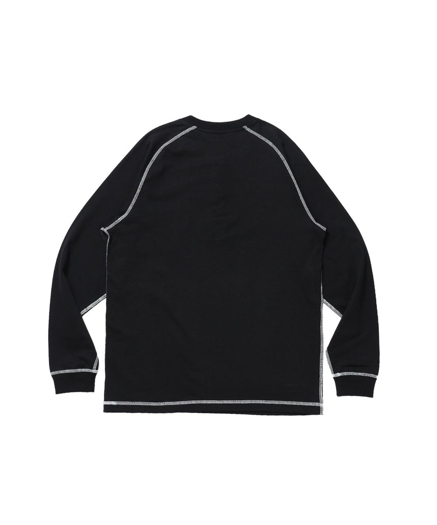 BEN'S HENLEY L/S TEE / ヘンリーネック ロング ユニセックス ラグラン 長袖 ブラック