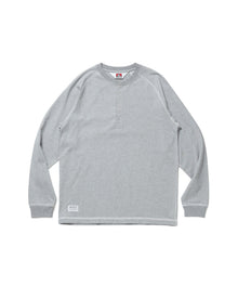 BEN'S HENLEY L/S TEE / ヘンリーネック ロング ユニセックス ラグラン 長袖 グレー