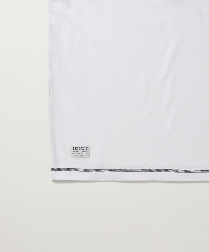 BEN'S HENLEY L/S TEE / ヘンリーネック ロング ユニセックス ラグラン 長袖 ホワイト