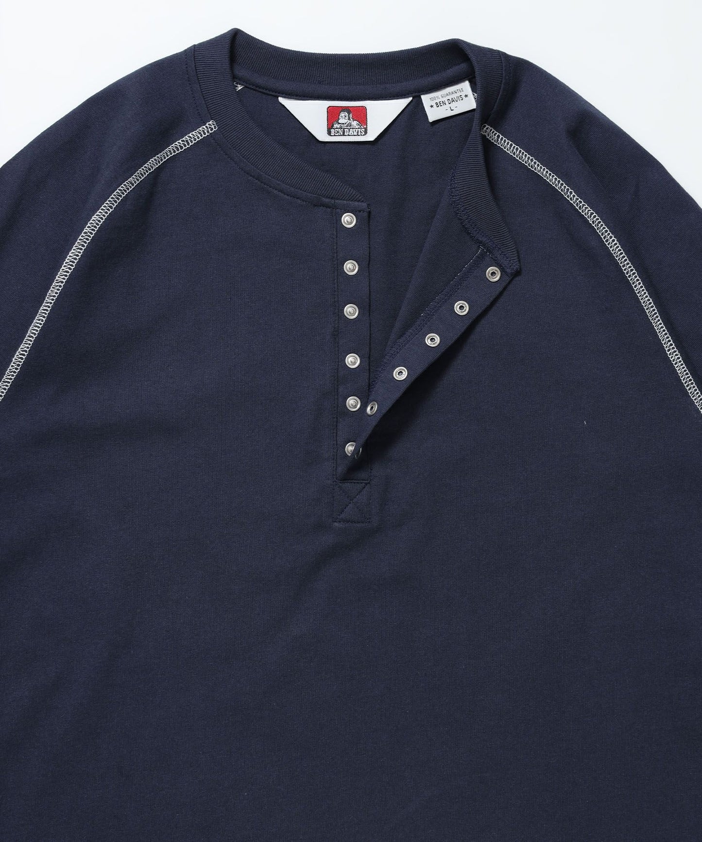 BEN'S HENLEY L/S TEE / ヘンリーネック ロング ユニセックス ラグラン 長袖 ネイビー