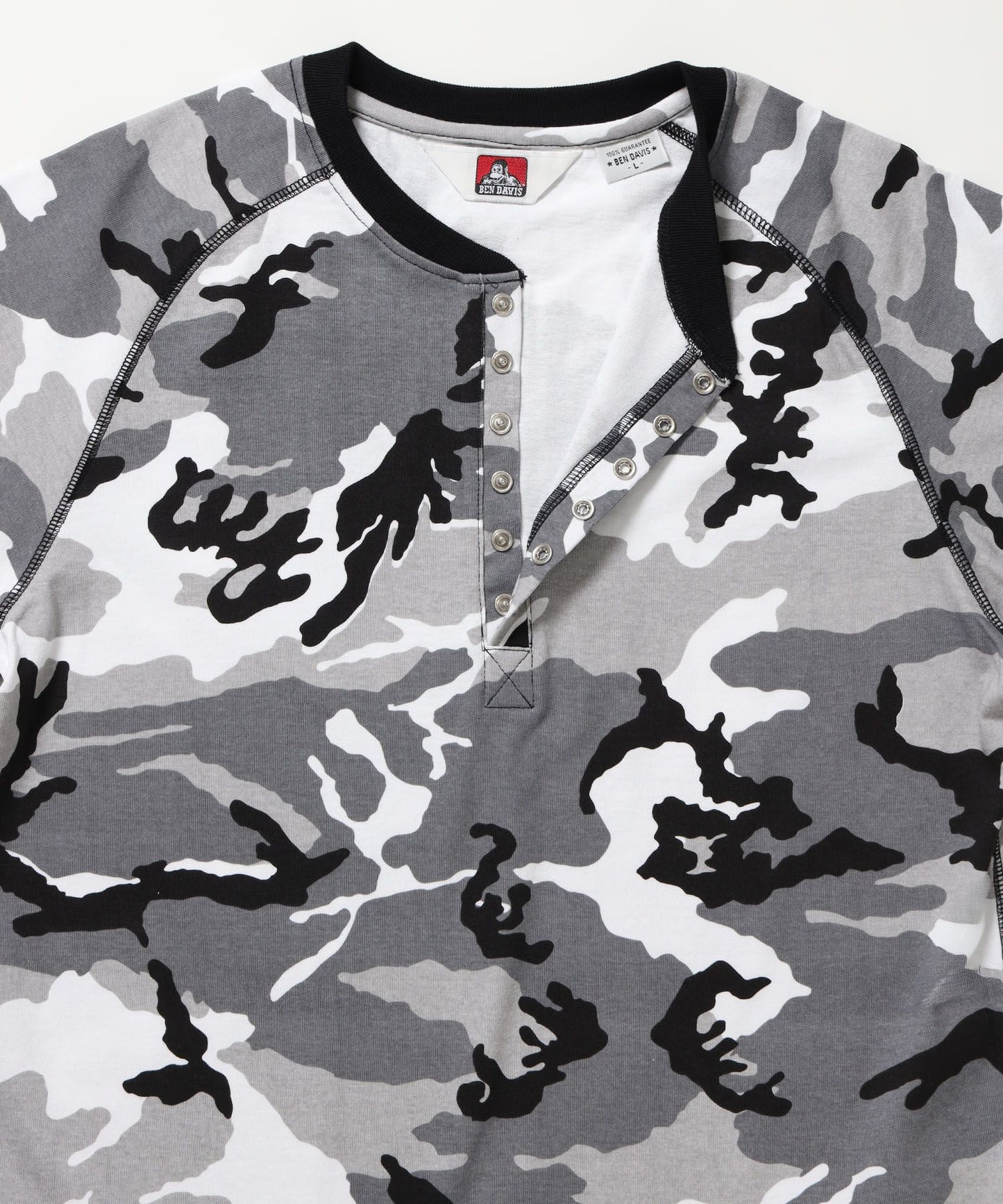 BEN'S HENLEY L/S TEE / ヘンリーネック ロング ユニセックス ラグラン 長袖 柄80