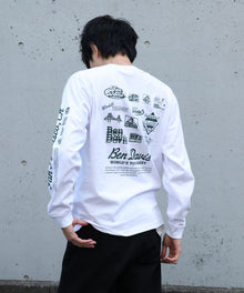GRAPHIC L/S TEE (REG) / ロンT ユニセックス レギュラーフィット 長袖 ラバープリント ホワイト