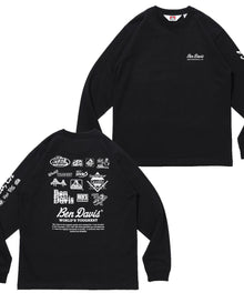 GRAPHIC L/S TEE (REG) / ロンT ユニセックス レギュラーフィット 長袖 ラバープリント ブラック