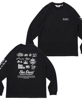 GRAPHIC L/S TEE (REG) / ロンT ユニセックス レギュラーフィット 長袖 ラバープリント ブラック