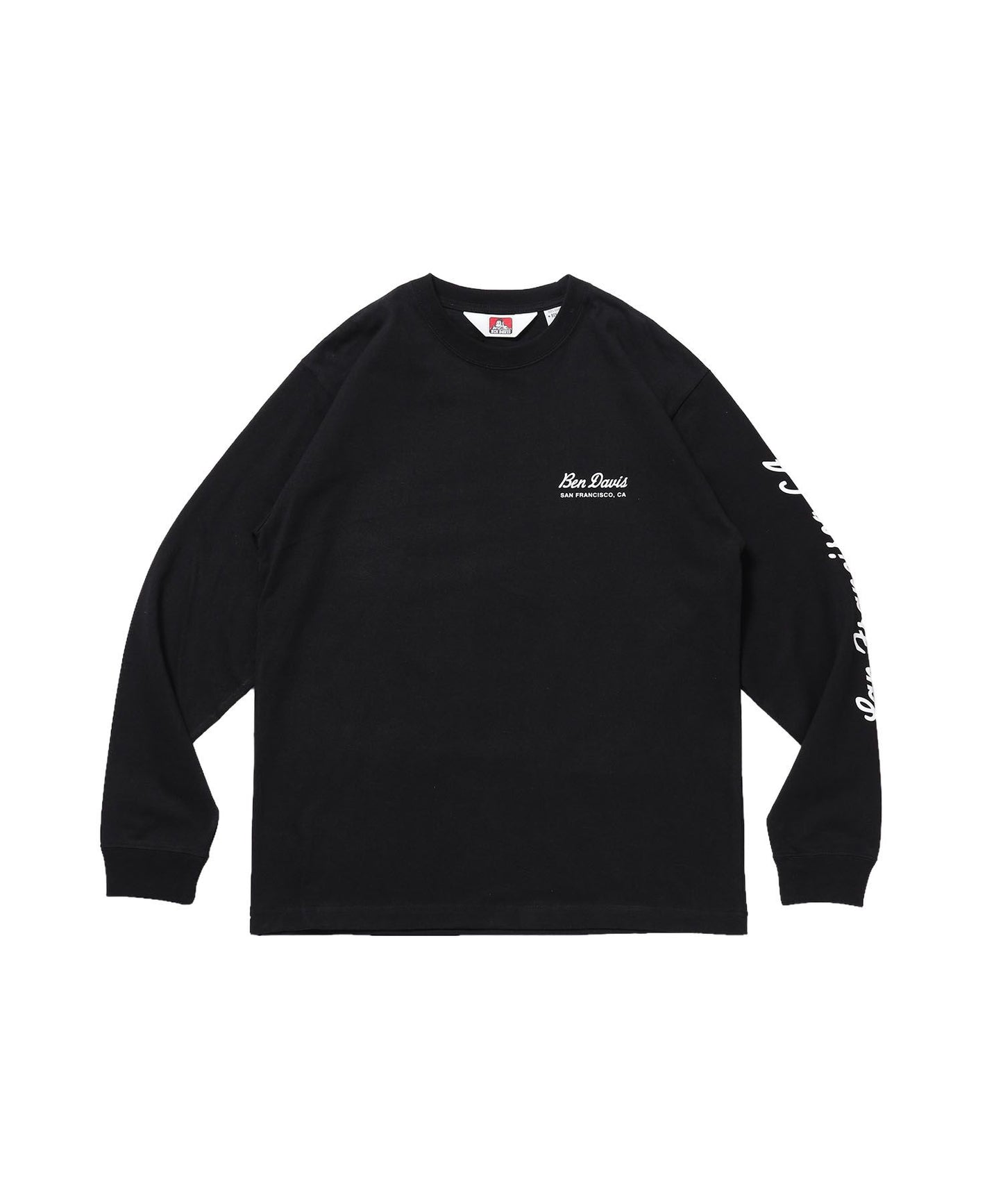 【BEN DAVIS（ベンデイビス）】GRAPHIC L/S TEE (REG) / ロンT ユニセックス レギュラーフィット 長袖 ラバープリント ブラック