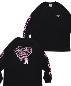GRAPHIC WIDE L/S TEE / ワイドシルエット グラフィック ロンT 長袖 ユニセックス ブラック