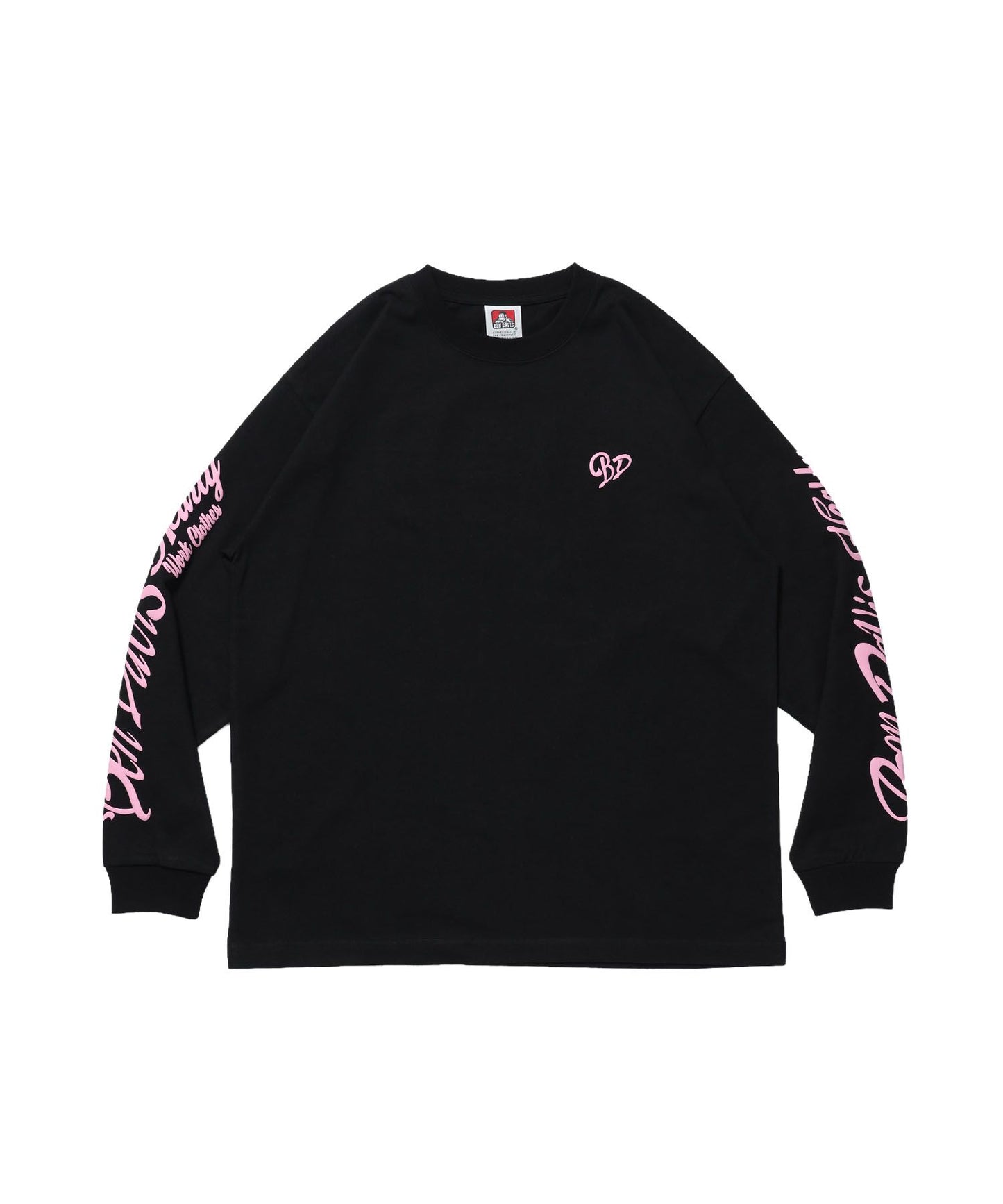 【BEN DAVIS（ベンデイビス）】GRAPHIC WIDE L/S TEE / ワイドシルエット グラフィック ロンT 長袖 ユニセックス ブラック