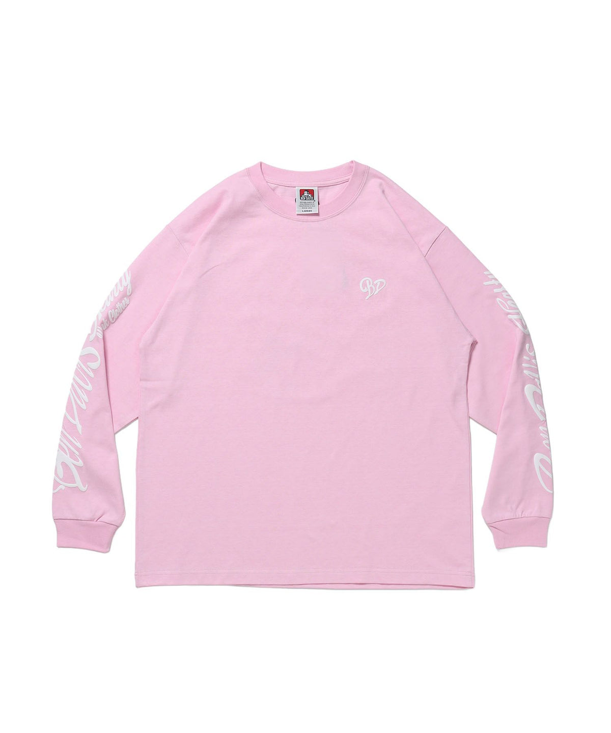 【BEN DAVIS（ベンデイビス）】GRAPHIC WIDE L/S TEE / ワイドシルエット グラフィック ロンT 長袖 ユニセックス ピンク