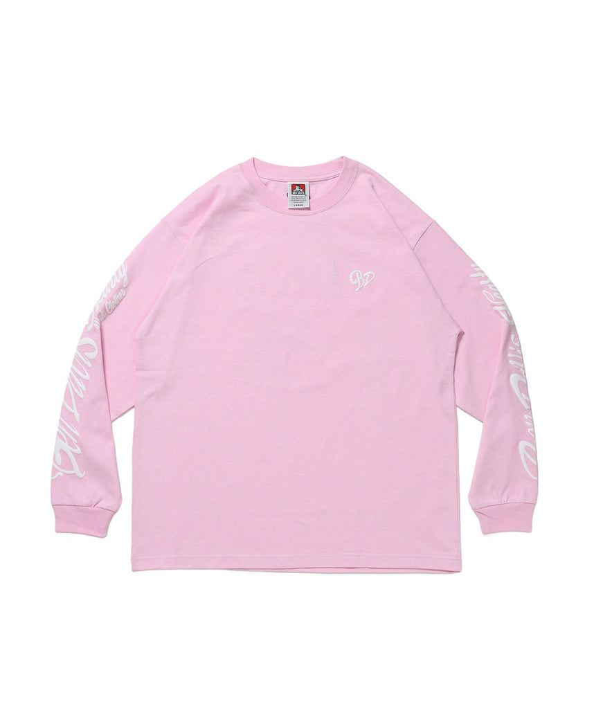 【BEN DAVIS（ベンデイビス）】GRAPHIC WIDE L/S TEE / ワイドシルエット グラフィック ロンT 長袖 ユニセックス ピンク
