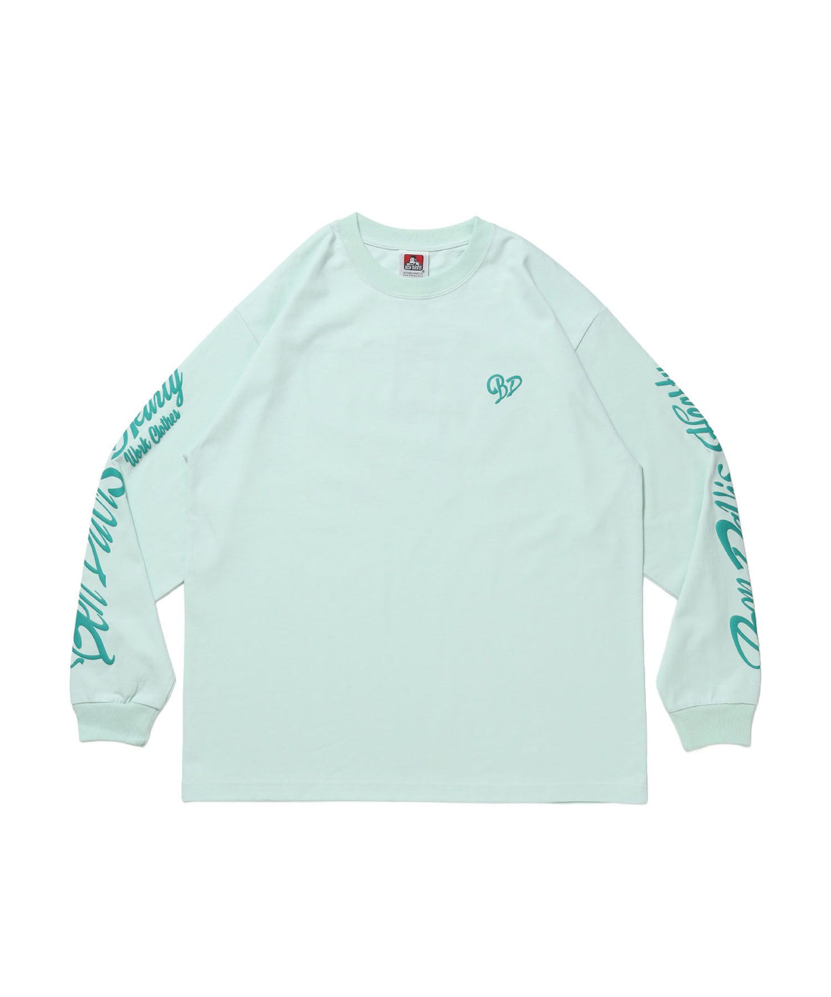 【BEN DAVIS（ベンデイビス）】GRAPHIC WIDE L/S TEE / ワイドシルエット グラフィック ロンT 長袖 ユニセックス ミント
