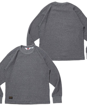 WAFFLE L/S CREW / ワッフル クルーネック 長袖 ロンT ユニセックス グレー