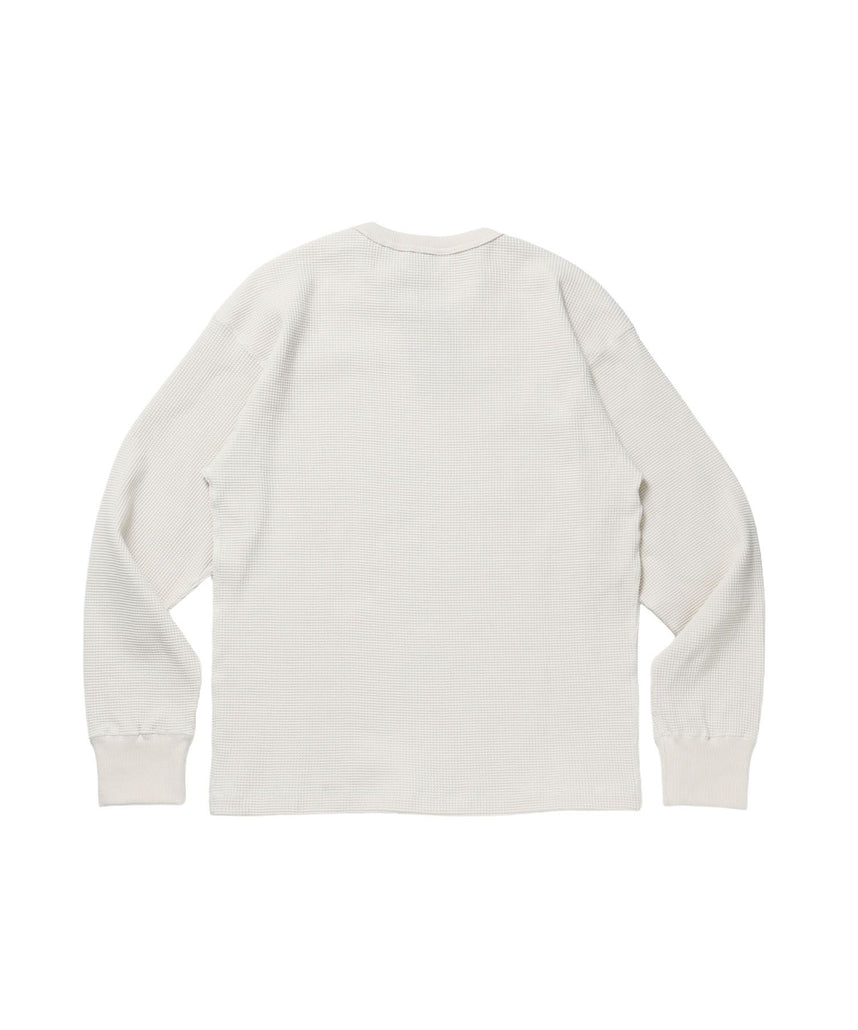 WAFFLE L/S CREW / ワッフル クルーネック 長袖 ロンT ユニセックス オフホワイト