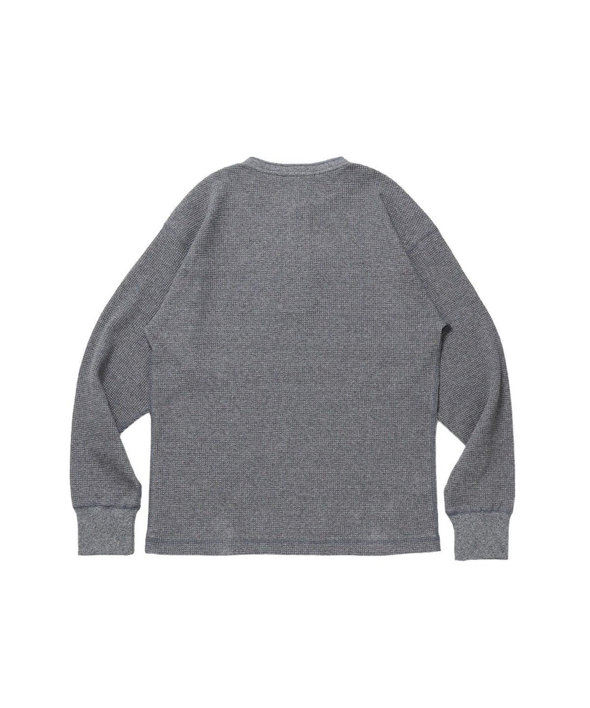 WAFFLE L/S HENLEY / ワッフル ヘンリーネック ロンT ユニセックス 長袖 サーマル グレー