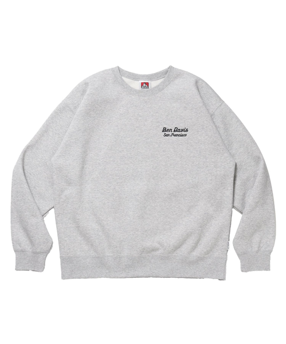 【BEN DAVIS（ベンデイビス）】Graphic Sweatshirt / スウェット クルーネック グラフィック 裏起毛 ユニセックス グレー