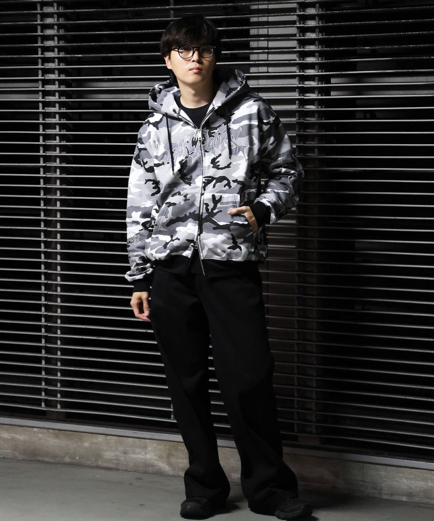 BEN DAVIS（ベンデイビス）】SPIKY LOGO ZIP HOODIE / ジップフーディ