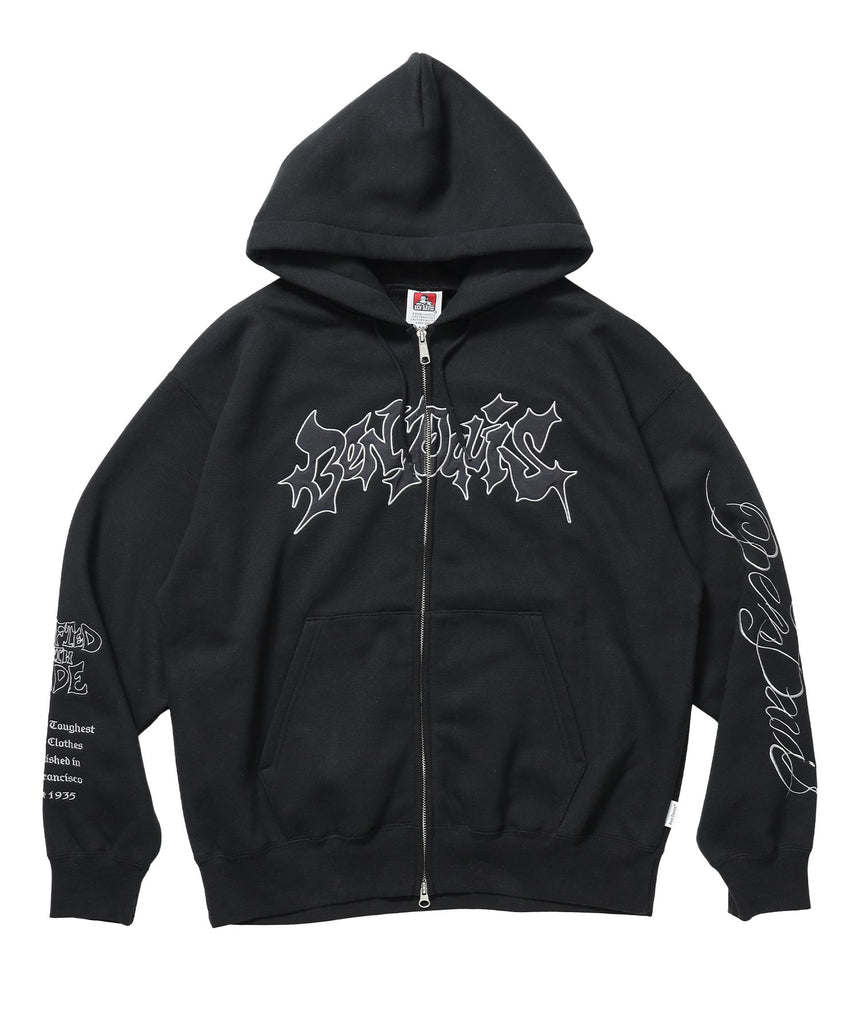 BEN DAVIS（ベンデイビス）】SPIKY LOGO ZIP HOODIE / ジップフーディ