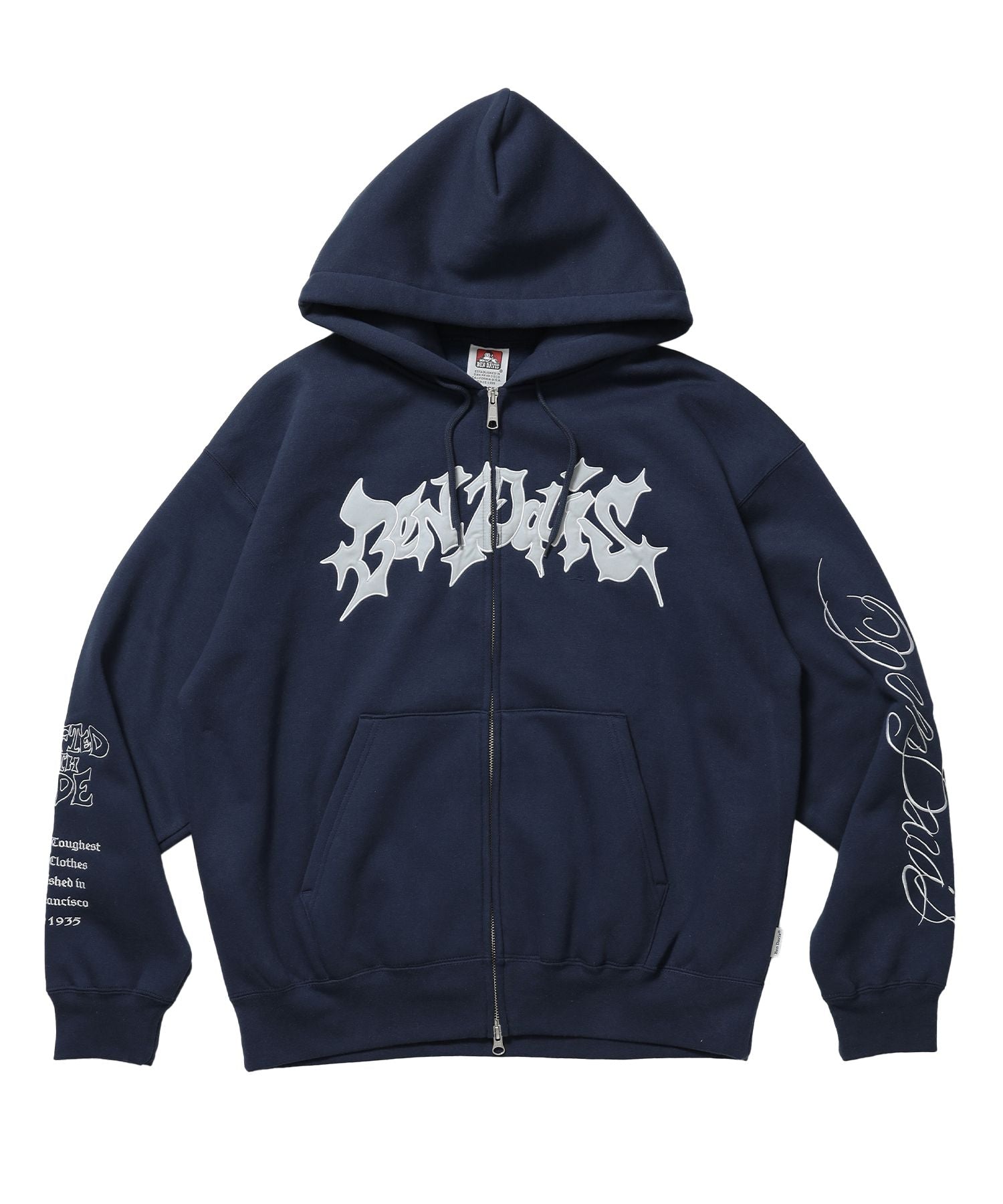 BEN DAVIS（ベンデイビス）】SPIKY LOGO ZIP HOODIE / ジップフーディ