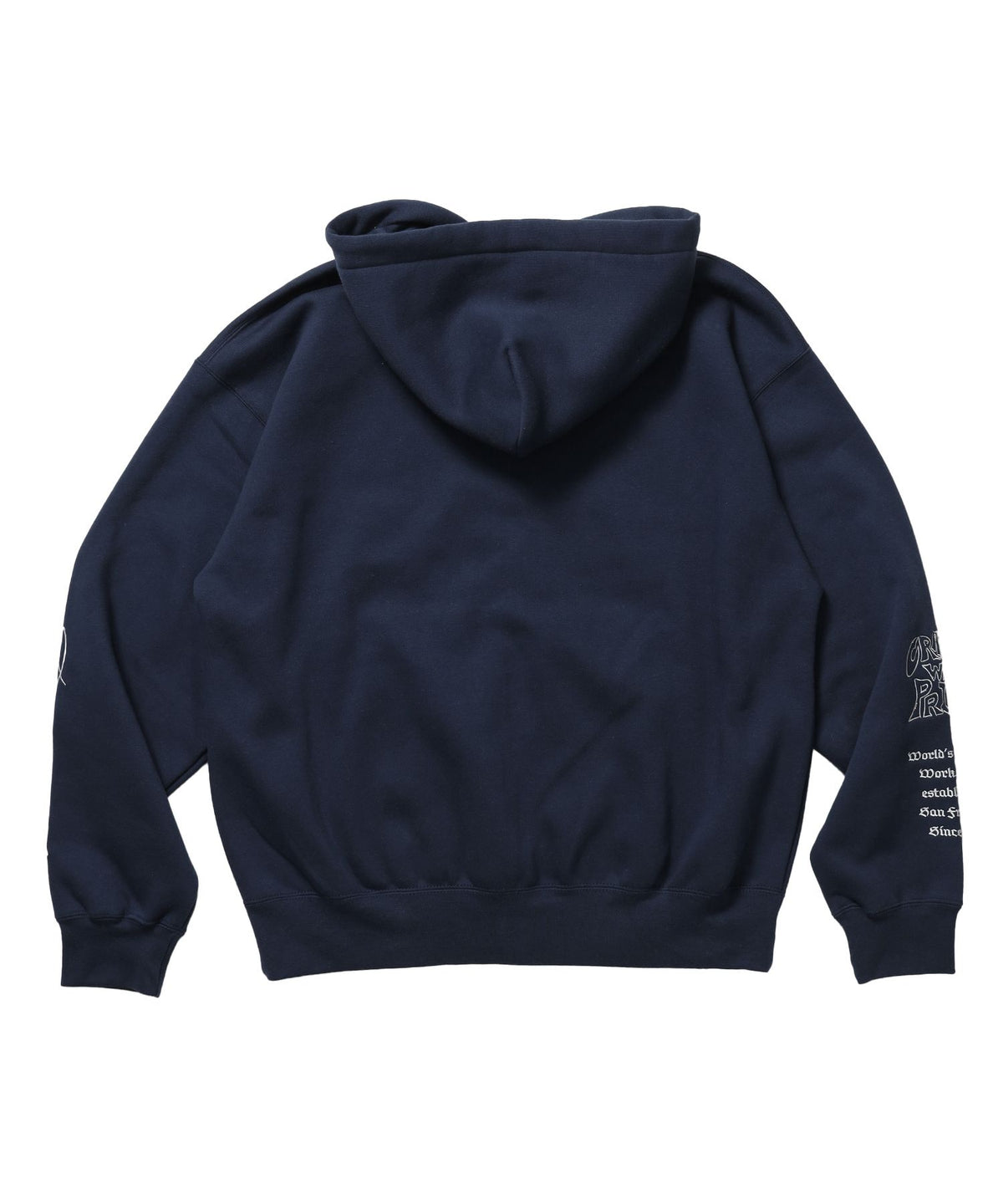SPIKY LOGO ZIP HOODIE / ジップフーディ ツイルワッペン 刺繍 フロントロゴ 裏起毛 ストリート カジュアル ユニセックス