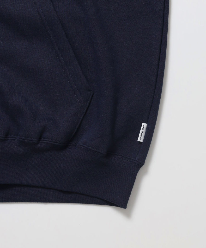 SPIKY LOGO ZIP HOODIE / ジップフーディ ツイルワッペン 刺繍 フロントロゴ 裏起毛 ストリート カジュアル ユニセックス
