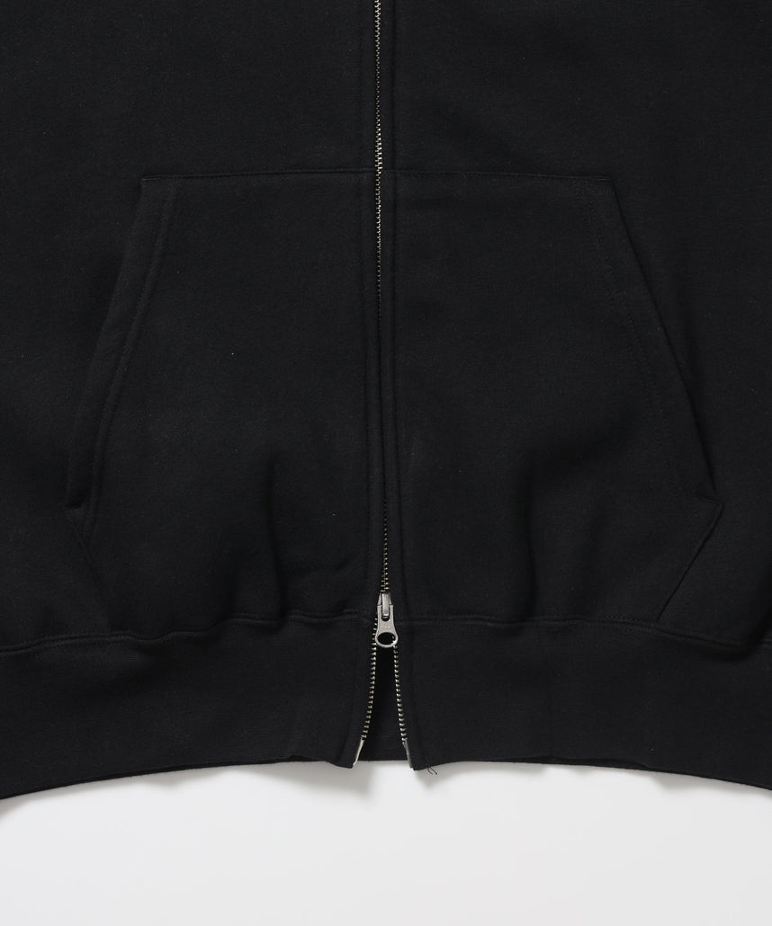 HEART CHENILLE ZIP HOODIE / ジップフーディ サガラ刺繍 ハートロゴ 裏起毛 フロント刺繍 カラフル ユニセックス ブラック