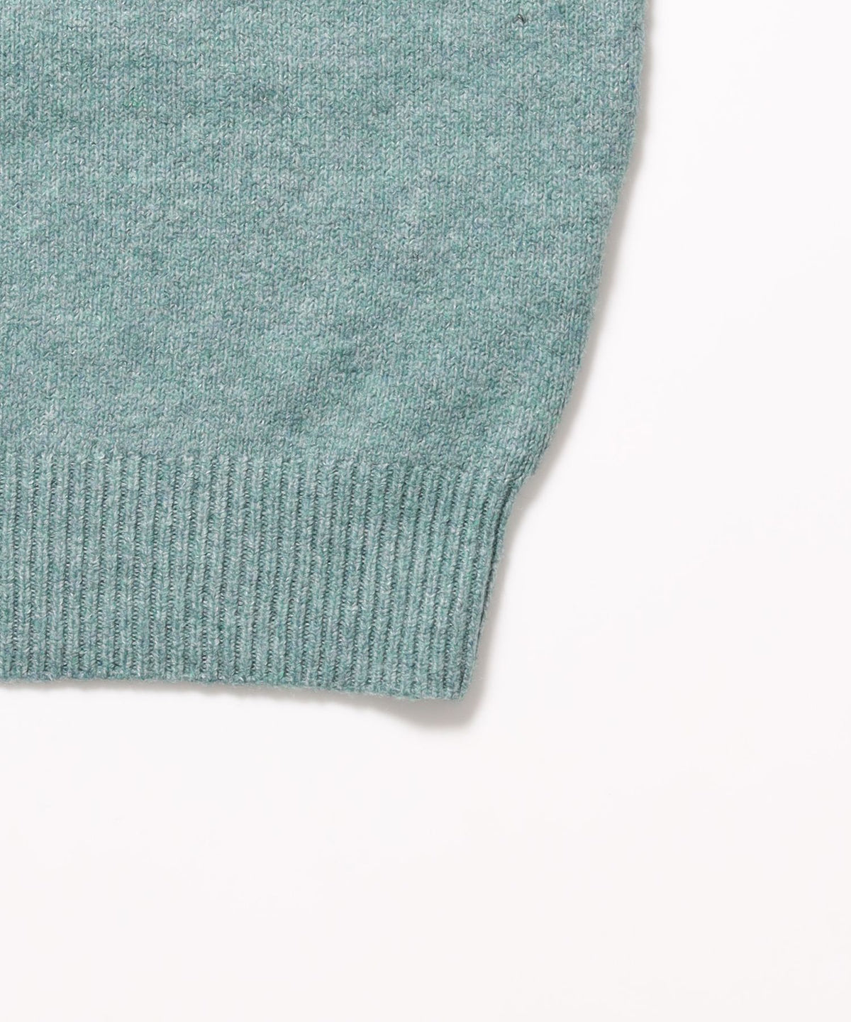 ウール混Vネックニット / ウール混 刺繍 ニット Vネック ユニセックス ミント