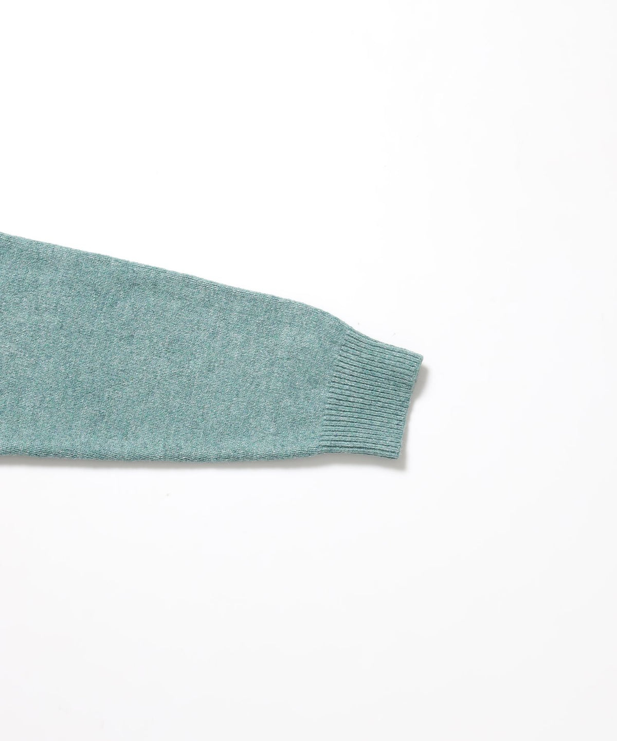 ウール混Vネックニット / ウール混 刺繍 ニット Vネック ユニセックス ミント
