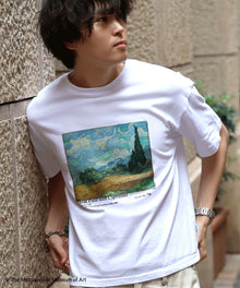 The Met名画プリントTシャツ / メトロポリタン美術館 半袖 クルーネック プリント ワンポイント フォト ホワイト