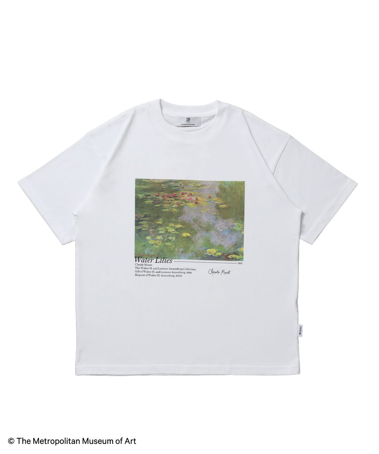 【FFEIN(フェイン)】The Met名画プリントTシャツ / メトロポリタン美術館 半袖 クルーネック プリント ワンポイント フォト 柄80