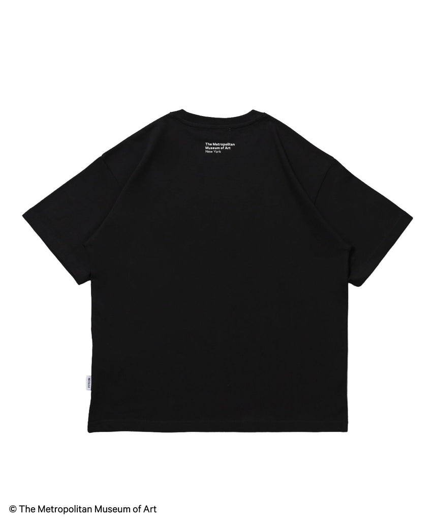 The MetワンポイントTシャツ / メトロポリタン美術館 半袖 クルーネック プリント ワンポイント ブラック