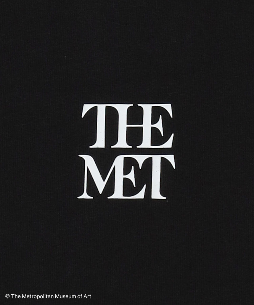 The MetワンポイントTシャツ / メトロポリタン美術館 半袖 クルーネック プリント ワンポイント ブラック