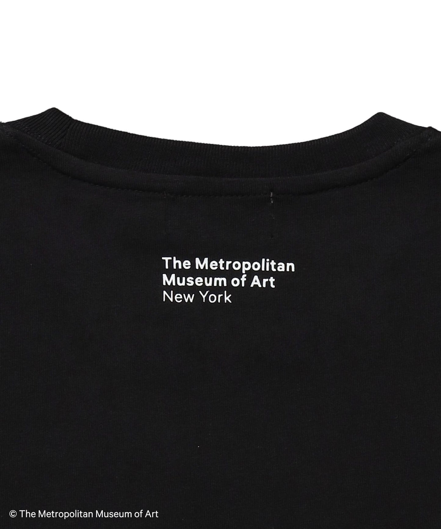 The MetワンポイントTシャツ / メトロポリタン美術館 半袖 クルーネック プリント ワンポイント ブラック