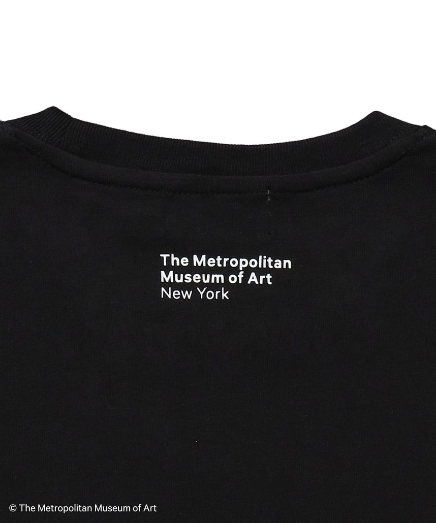 The MetワンポイントTシャツ / メトロポリタン美術館 半袖 クルーネック プリント ワンポイント ブラック