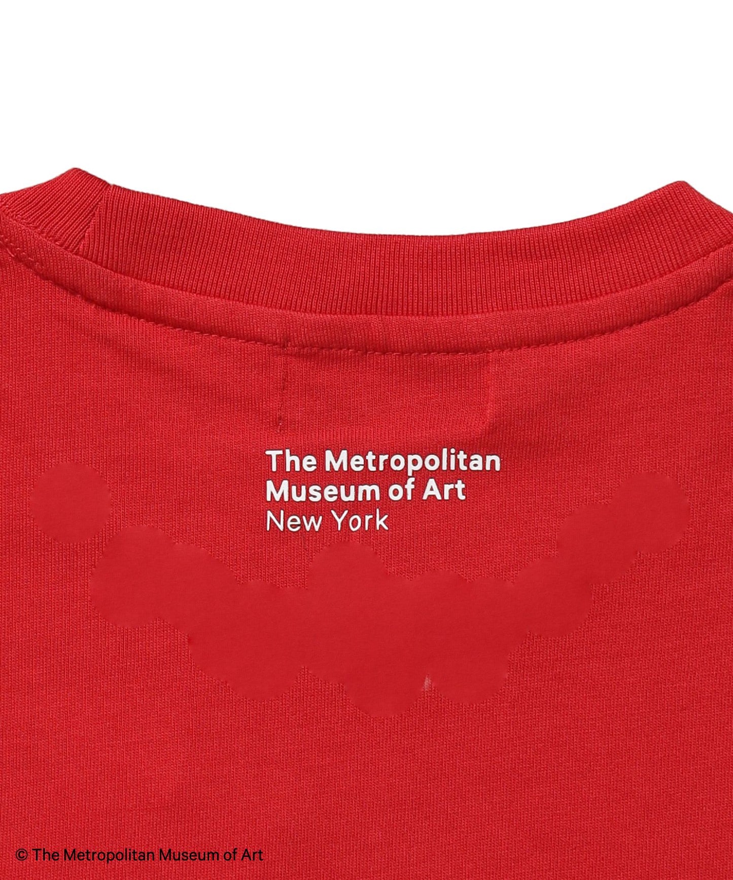 The MetワンポイントTシャツ / メトロポリタン美術館 半袖 クルーネック プリント ワンポイント レッド